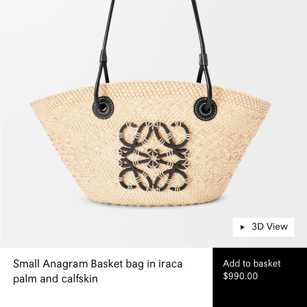 Loewe Beige Anagram Basket Tote
